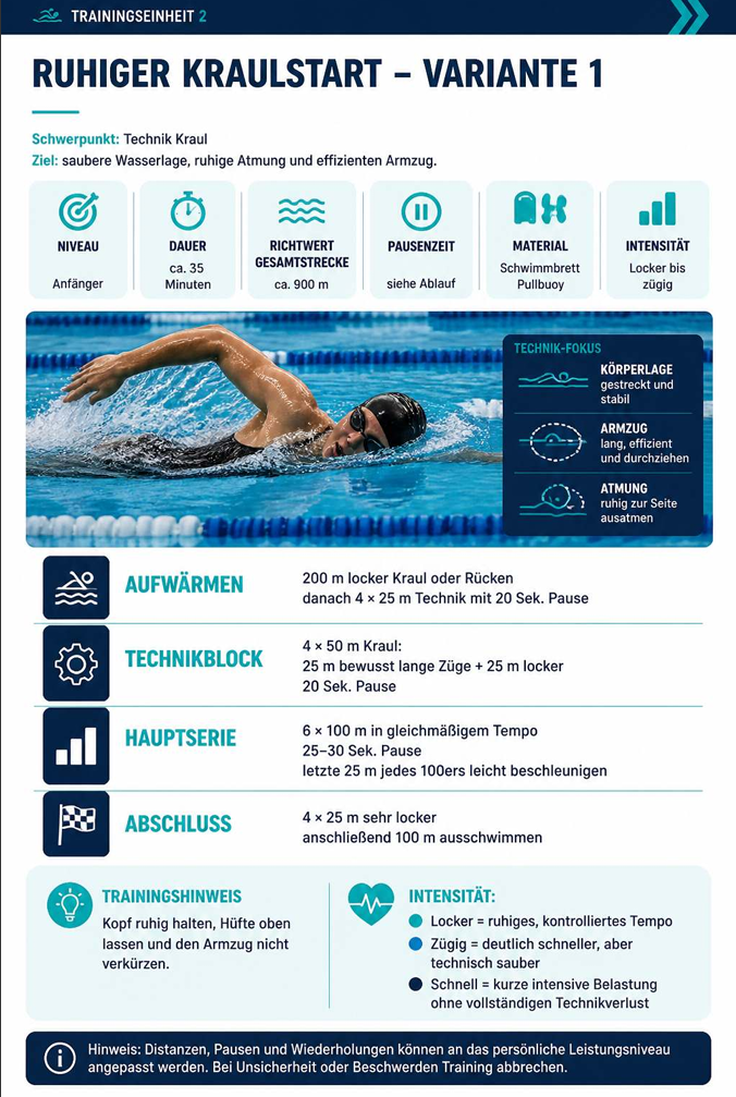 Illustrierte Schwimmeinheit aus dem Guide 2